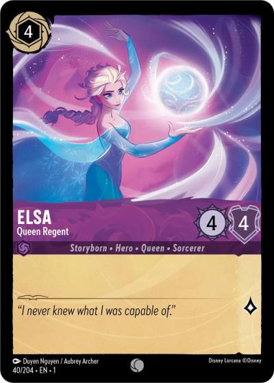 Elsa Queen Regent 40/204 The First Chapter Lorcana card