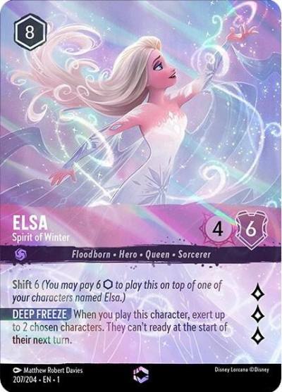 Elsa Spirit of Winter Enchanted 207/204 The First Chapter Lorcana card