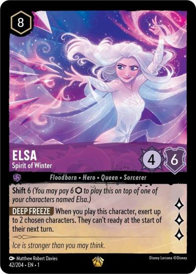 Elsa Spirit of Winter 42/204 The First Chapter Lorcana card
