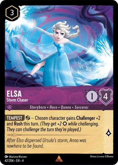 Elsa Storm Chaser 42/204 Ursula's Return Lorcana card