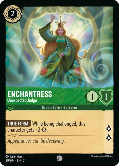 Enchantress Unexpected Judge 80/204 Rise of the Floodborn Lorcana card