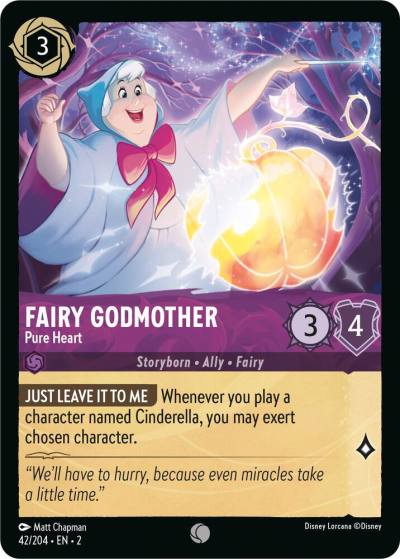 Fairy Godmother Pure Heart 42/204 Rise of the Floodborn Lorcana card