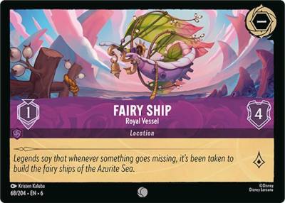 Fairy Ship Royal Vessel 68/204 Azurite Sea Lorcana card