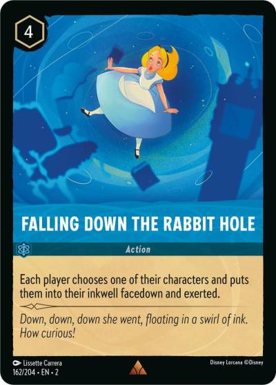 Falling Down the Rabbit Hole 162/204 Rise of the Floodborn Lorcana card