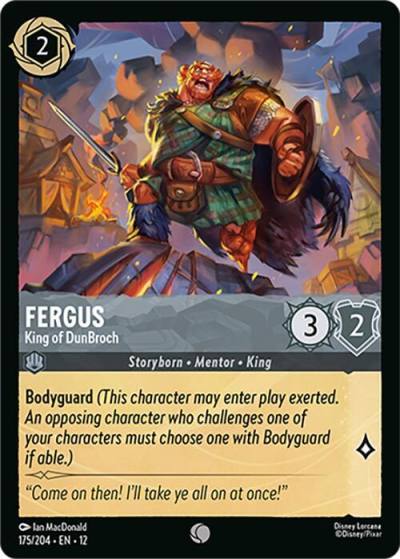 Fergus King of DunBroch 175/204 Wilds Unknown Lorcana card