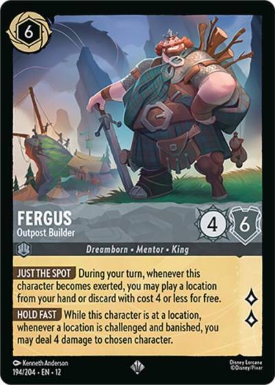 Fergus Outpost Builder 194/204 Wilds Unknown Lorcana card