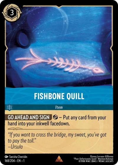 Fishbone Quill 168/204 The First Chapter Lorcana card