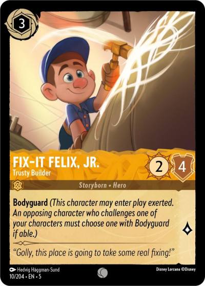 Fix It Felix Jr Trusty Builder 10/204 Shimmering Skies Lorcana card