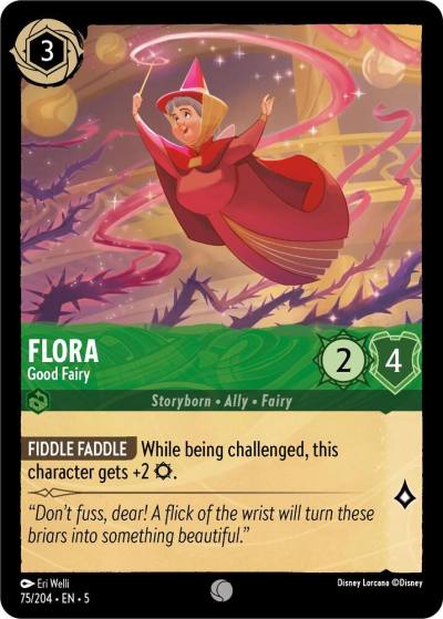 Flora Good Fairy 75/204 Shimmering Skies Lorcana card