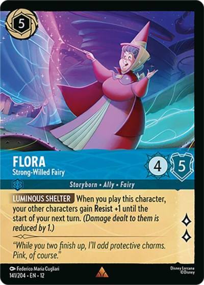 Flora Strong-Willed Fairy (Foil) 141/204 Wilds Unknown Lorcana card