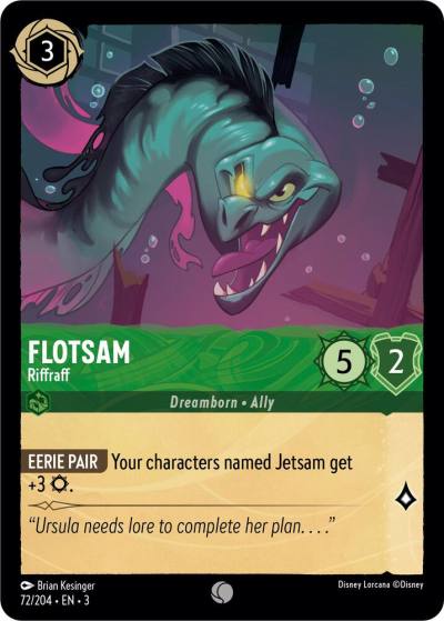 Flotsam Riffraff 72/204 Into the Inklands Lorcana card