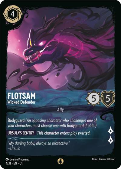 Flotsam Wicked Defender 4/31 Illumineer's Quest: Deep Trouble Lorcana card