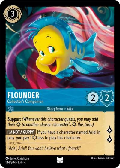 Flounder Collectors Companion 144/204 Ursula's Return Lorcana card