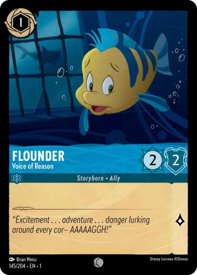 Flounder Voice of Reason 145/204 The First Chapter Lorcana card