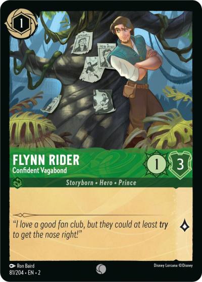 Flynn Rider Confident Vagabond 81/204 Rise of the Floodborn Lorcana card