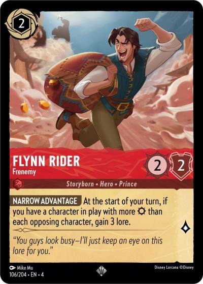 Flynn Rider Frenemy 106/204 Ursula's Return Lorcana card
