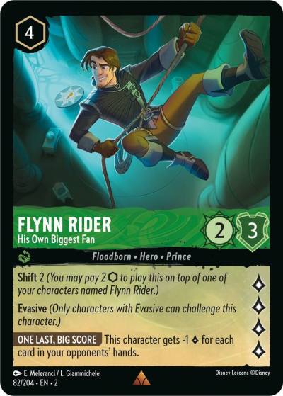Flynn Rider His Own Biggest Fan 82/204 Rise of the Floodborn Lorcana card