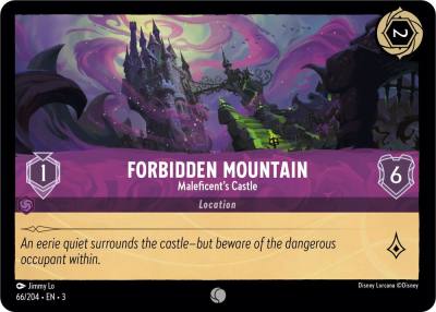 Forbidden Mountain Maleficents Castle 66/204 Into the Inklands Lorcana card