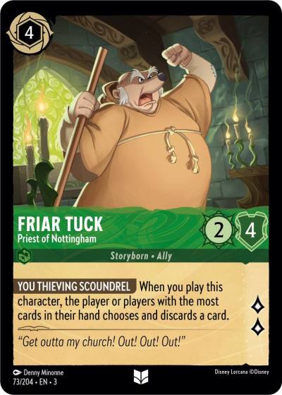 Friar Tuck Priest of Nottingham 73/204 Into the Inklands Lorcana card