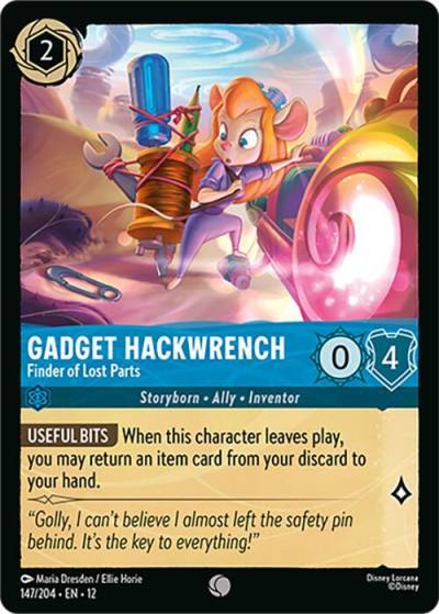 Gadget Hackwrench Finder of Lost Parts 147/204 Wilds Unknown Lorcana card