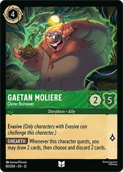 Gaetan Moliere Clever Burrower 80/204 Wilds Unknown Lorcana card