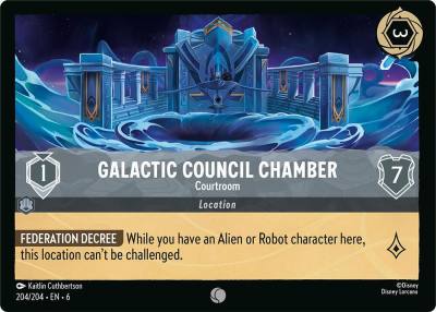 Galactic Council Chamber Courtroom 204/204 Azurite Sea Lorcana card