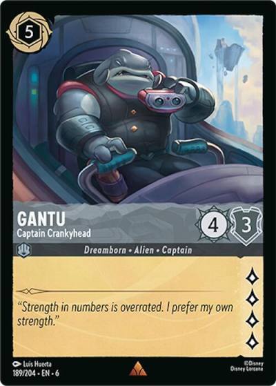 Gantu Captain Crankyhead 189/204 Azurite Sea Lorcana card