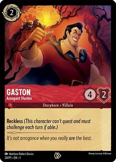 Gaston Arrogant Hunter 24 Disney Lorcana Promo Cards Lorcana card