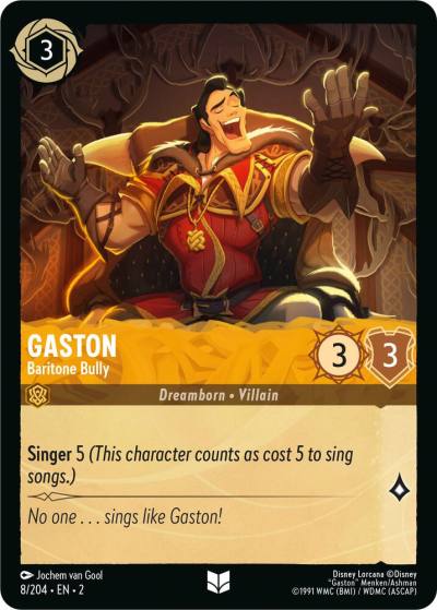 Gaston Baritone Bully 8/204 Rise of the Floodborn Lorcana card