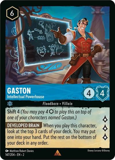 Gaston Intellectual Powerhouse 147/204 Rise of the Floodborn Lorcana card