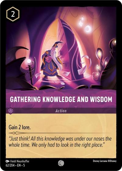 Gathering Knowledge and Wisdom 62/204 Shimmering Skies Lorcana card