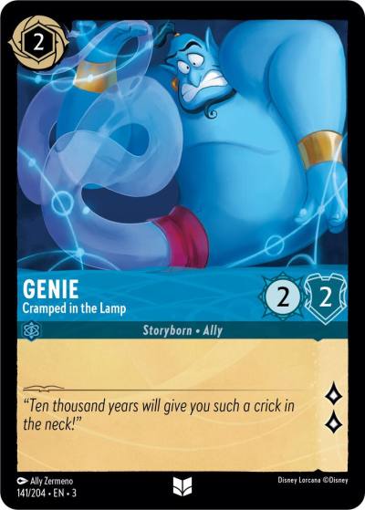 Genie Cramped in the Lamp 141/204 Into the Inklands Lorcana card