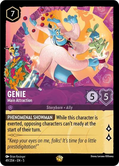 Genie Main Attraction 49/204 Shimmering Skies Lorcana card
