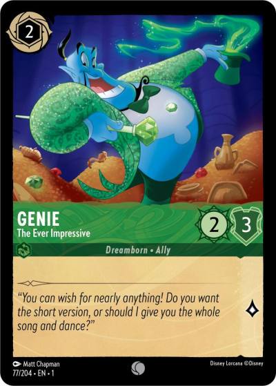 Genie The Ever Impressive 77/204 The First Chapter Lorcana card