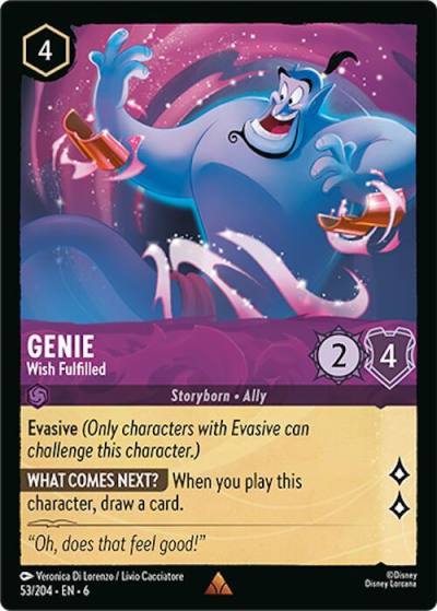 Genie Wish Fulfilled 53/204 Azurite Sea Lorcana card