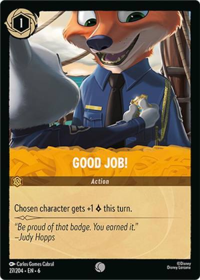 Good Job 27/204 Azurite Sea Lorcana card