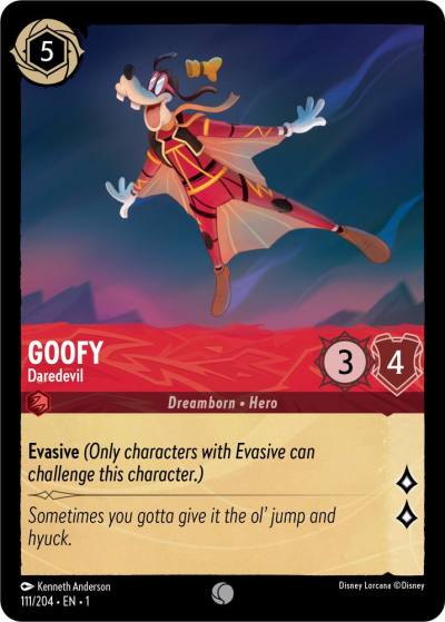 Goofy Daredevil 111/204 The First Chapter Lorcana card