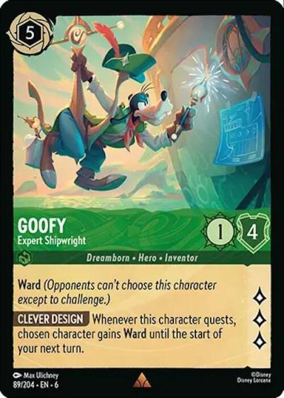Goofy Expert Shipwright 89/204 Azurite Sea Lorcana card