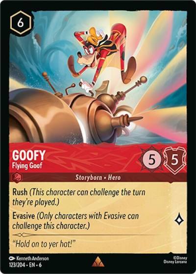 Goofy Flying Goof 123/204 Azurite Sea Lorcana card