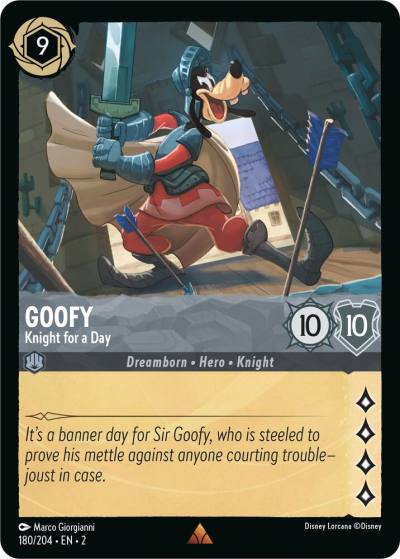 Goofy Knight for a Day 180/204 Rise of the Floodborn Lorcana card