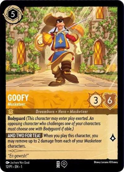 Goofy Musketeer 12 Disney Lorcana Promo Cards Lorcana card