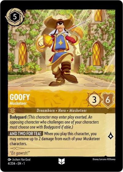 Goofy Musketeer 4/204 The First Chapter Lorcana card