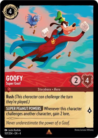 Goofy Super Goof 107/204 Ursula's Return Lorcana card