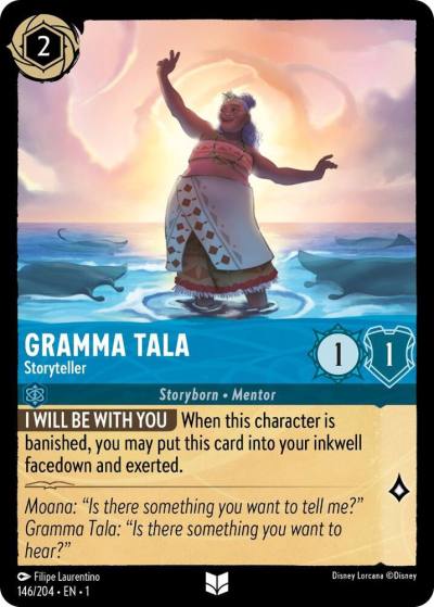 Gramma Tala Storyteller 146/204 The First Chapter Lorcana card