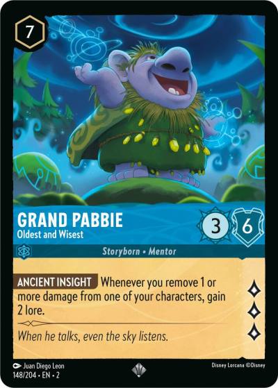 Grand Pabbie Oldest and Wisest 148/204 Rise of the Floodborn Lorcana card