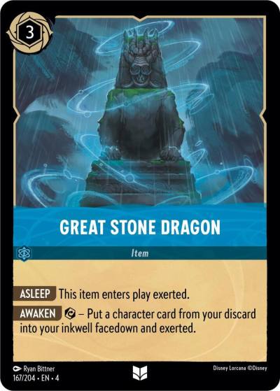 Great Stone Dragon 167/204 Ursula's Return Lorcana card