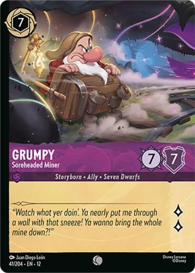 Grumpy Soreheaded Miner (Foil) 41/204 Wilds Unknown Lorcana card