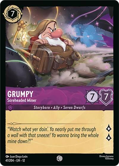 Grumpy Soreheaded Miner 41/204 Wilds Unknown Lorcana card