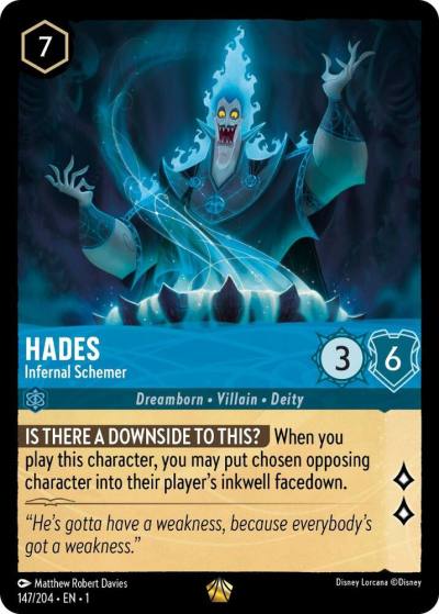 Hades Infernal Schemer 147/204 The First Chapter Lorcana card