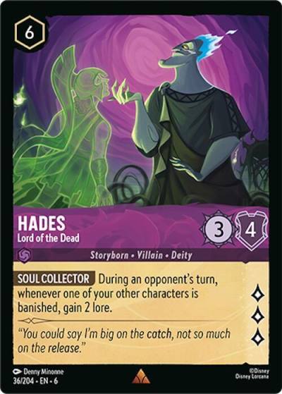Hades Lord of the Dead 36/204 Azurite Sea Lorcana card